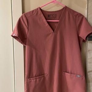 FIGS Mauve Two pocket scrub top